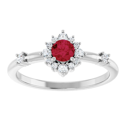14k-white-gold-natural-ruby-&-1/6-ctw-natural-diamond-halo-style-ring