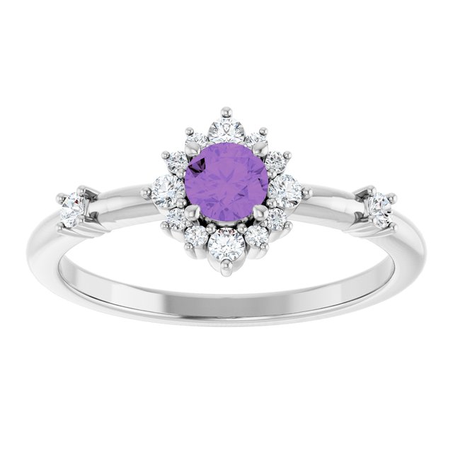 14k-white-gold-natural-amethyst-&-1/6-ctw-natural-diamond-ring