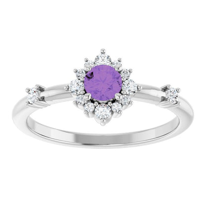 14k-white-gold-natural-amethyst-&-1/6-ctw-natural-diamond-ring