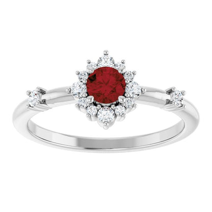 14k-white-gold-natural-mozambique-garnet-&-1/6-ctw-natural-diamond-halo-style-ring