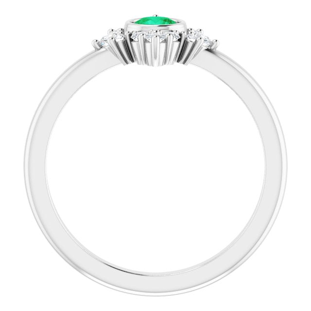 14k-white-gold-natural-emerald-&-1/5-ctw-natural-diamond-ring