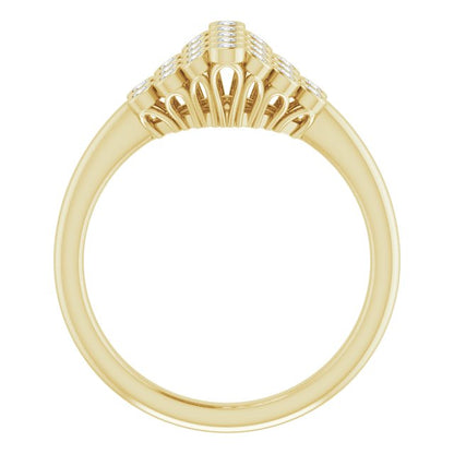 14k-yellow-gold-1/3-ctw-natural-diamond-bezel-set-cluster-ring