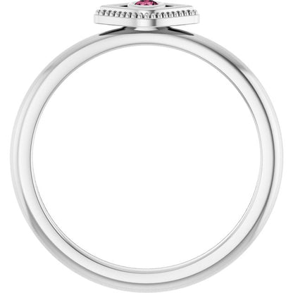 14k-white-gold-natural-pink-tourmaline-stackable-evil-eye-ring