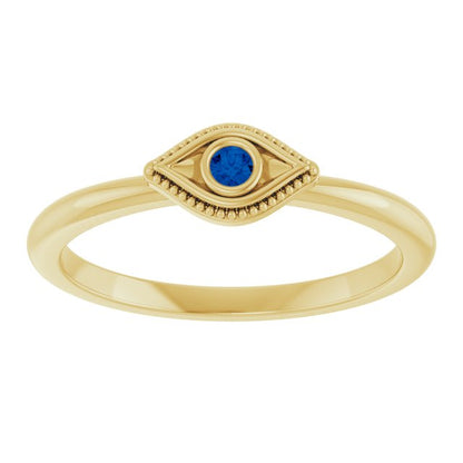 14k-yellow-gold-natural-blue-sapphire-stackable-evil-eye-ring