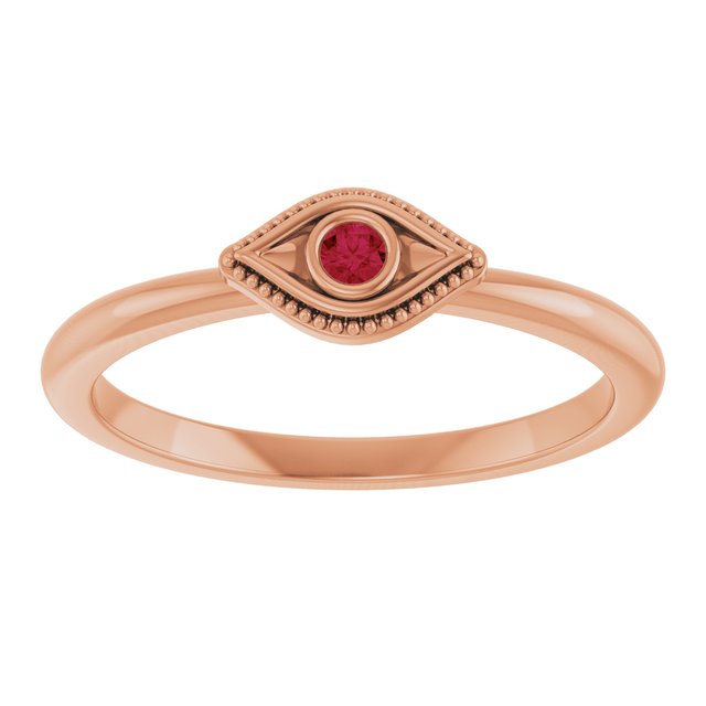 14k-rose-gold-natural-ruby-stackable-evil-eye-ring