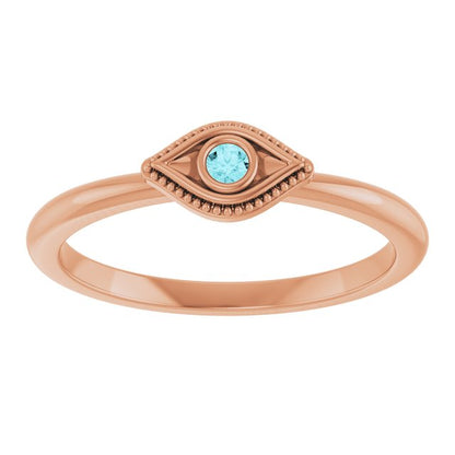14k-rose-gold-natural-blue-zircon-stackable-evil-eye-ring