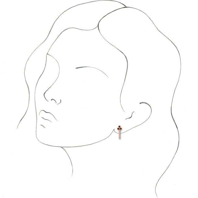 14k-rose-gold-natural-mozambique-garnet-&-1/4-ctw-natural-diamond-j-hoop-earrings