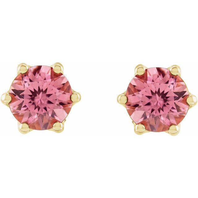 14k-yellow-gold--natural-pink-tourmaline-&-.03-ctw-natural-diamond-crown-earrings