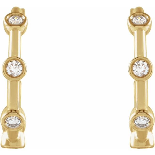 14k-yellow-gold-1/4-ctw-natural-diamond-bezel-set-hoop-earrings