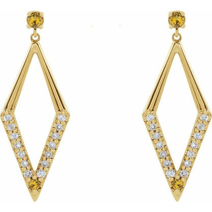 14k-yellow-gold-natural-yellow-sapphire-&-3/8-ctw-natural-diamond-geometric-earrings