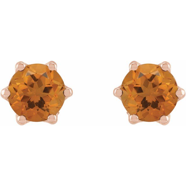 14k-rose-gold--natural-citrine-&-.03-ctw-natural-diamond-crown-earrings
