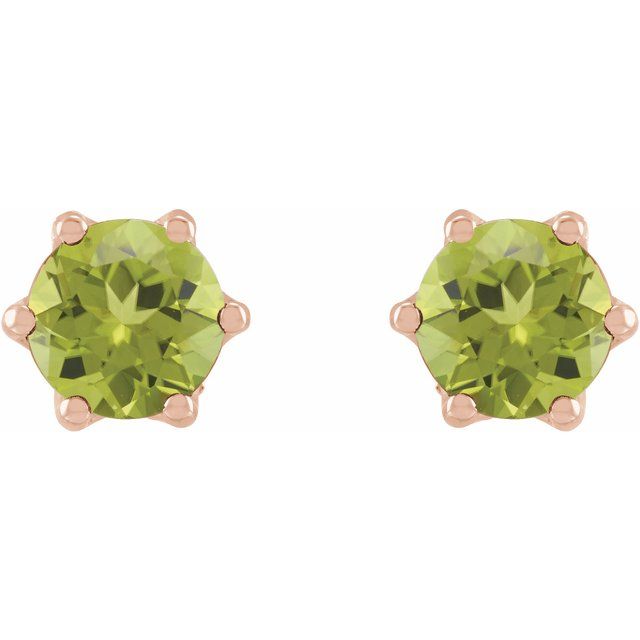 14k-rose-gold--natural-peridot-&-.03-ctw-natural-diamond-crown-earrings