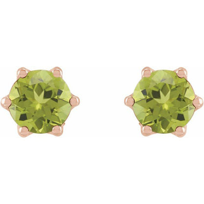 14k-rose-gold--natural-peridot-&-.03-ctw-natural-diamond-crown-earrings