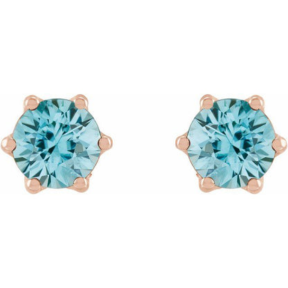 14k-rose-gold--natural-blue-zircon-&-.03-ctw-natural-diamond-crown-earrings