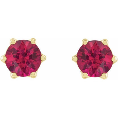 14k-yellow-gold--natural-ruby-&-.03-ctw-natural-diamond-crown-earrings