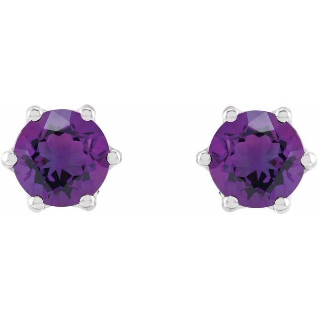 14k-white-gold--natural-amethyst-&-.03-ctw-natural-diamond-crown-earrings