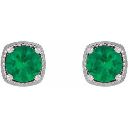 14k-white-gold--natural-emerald-earrings