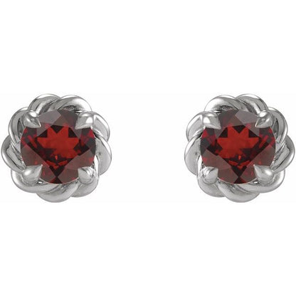14k-white-gold--natural-mozambique-garnet-claw-prong-rope-earrings