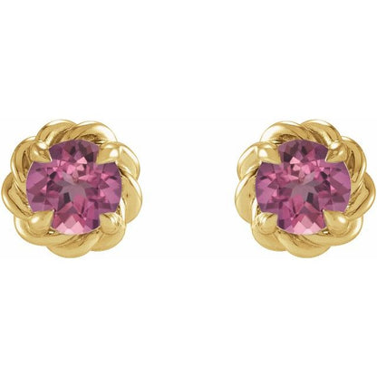 14k-yellow-gold--natural-pink-tourmaline-claw-prong-rope-earrings