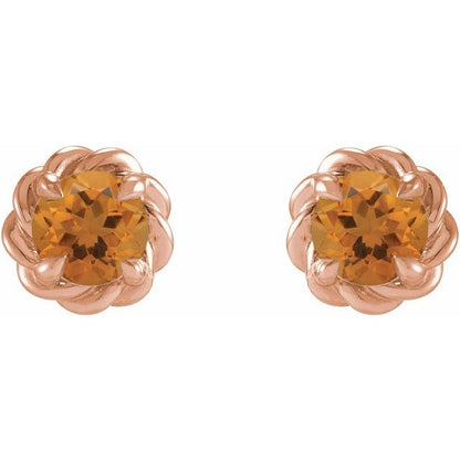 14k-rose-gold--natural-citrine-claw-prong-rope-earrings