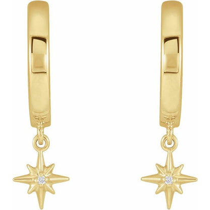 platinum-.0075-ctw-natural-diamond-star-hinged-hoop-earrings