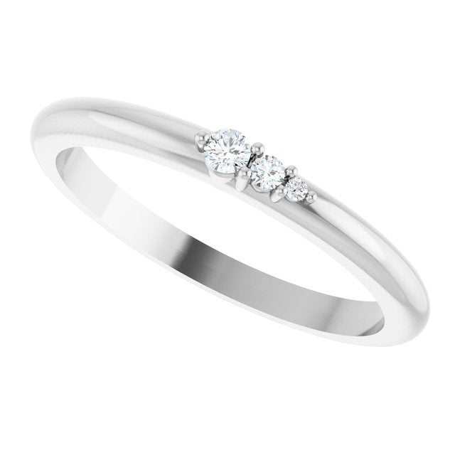 platinum-.05-ctw-natural-diamond-graduated-stackable-ring