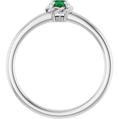 14k-white-gold-natural-emerald-solitaire-rope-ring