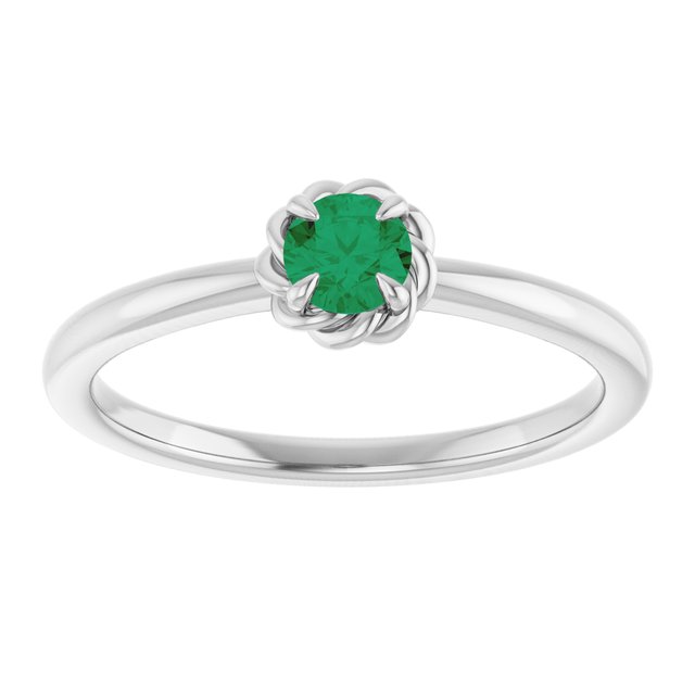 14k-white-gold-natural-emerald-solitaire-rope-ring