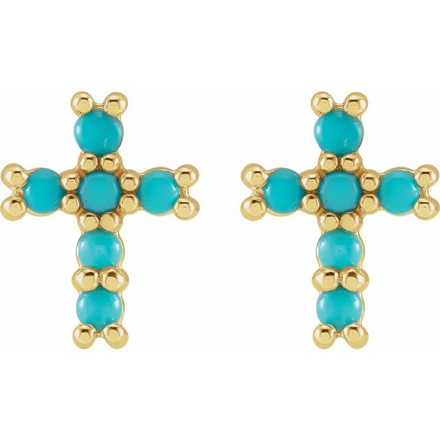14k-yellow-gold-natural-turquoise-cross-earrings