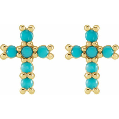 14k-yellow-gold-natural-turquoise-cross-earrings