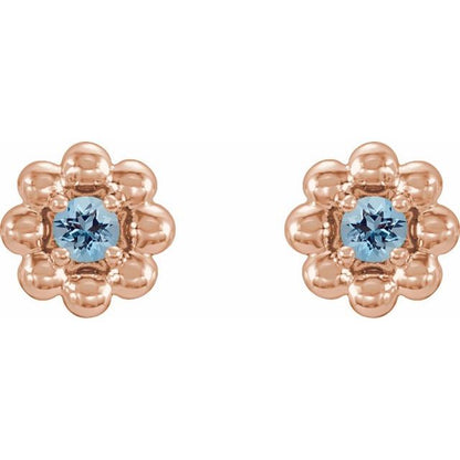 14k-rose-gold-natural-aquamarine-petite-flower-beaded-earrings
