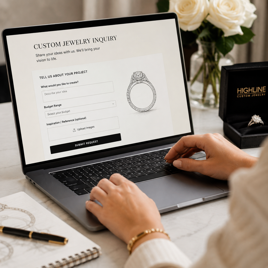 Share your custom jewelry idea, preferred budget, and any inspiration to help us bring your vision to life.