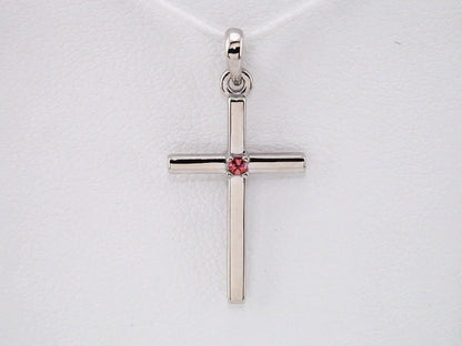 14k-white-gold-natural-pink-tourmaline-cross-pendant