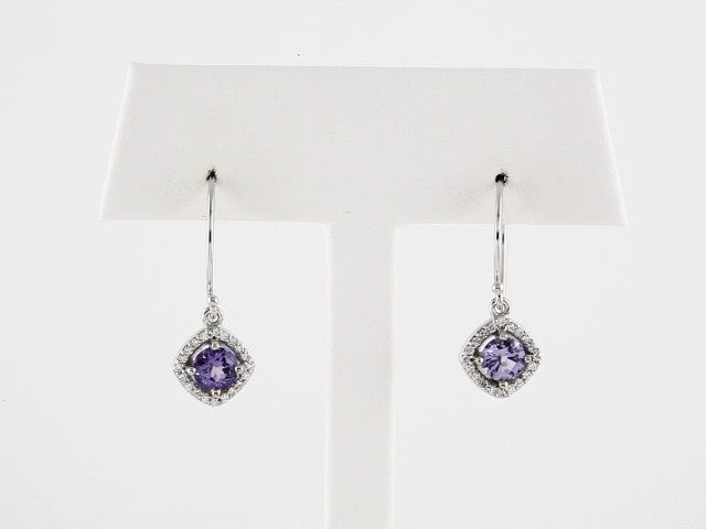 14k-white-gold-natural-tanzanite-&-1/5-ctw-natural-diamond-earrings