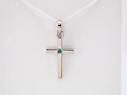 14k-white-gold-natural-emerald-cross-pendant
