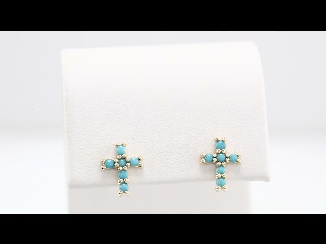 14k-yellow-gold-natural-turquoise-cross-earrings