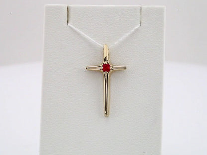 14k-yellow-gold-natural-ruby-cross-pendant