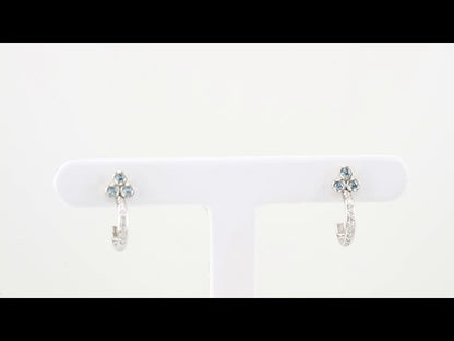 platinum-natural-blue-zircon-&-1/4-ctw-natural-diamond-j-hoop-earrings