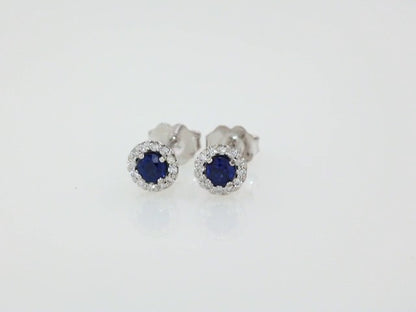 14k-white-gold--natural-blue-sapphire-&-1/10-ctw-natural-diamond-earrings