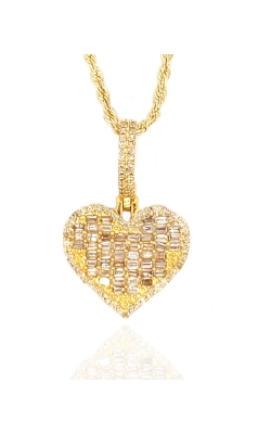 Diamond Baguettes Heart Pendant product image